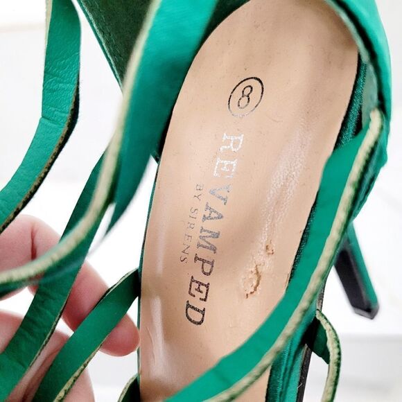 Revamped Green Party High Heels Shoes Size: 8 US - Picture 7 of 8